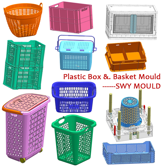 Caja de plástico y. Moho