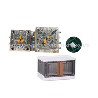 Cajas de almacenamiento de plástico Molma de inyección de armario plegable