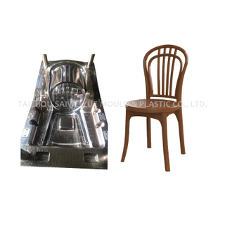 PP elegante molde de silla trasera de espalda molde de inyección de asiento de patio de plástico