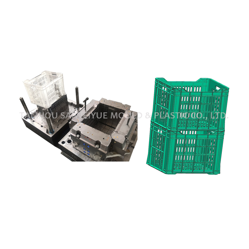 Molde de inyección de cesta de malla de plástico de caja ventilada de PP