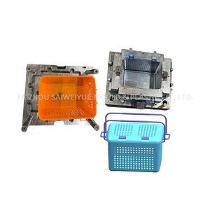 Molde de inyección de cesta de almacenamiento ranurada de plástico