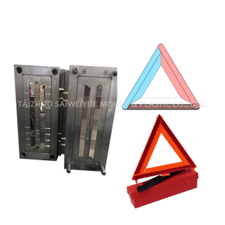 Triángulo de seguridad reflectante de plástico Triángulo de emergencia plegable Peligro de peligro Molma de inyección