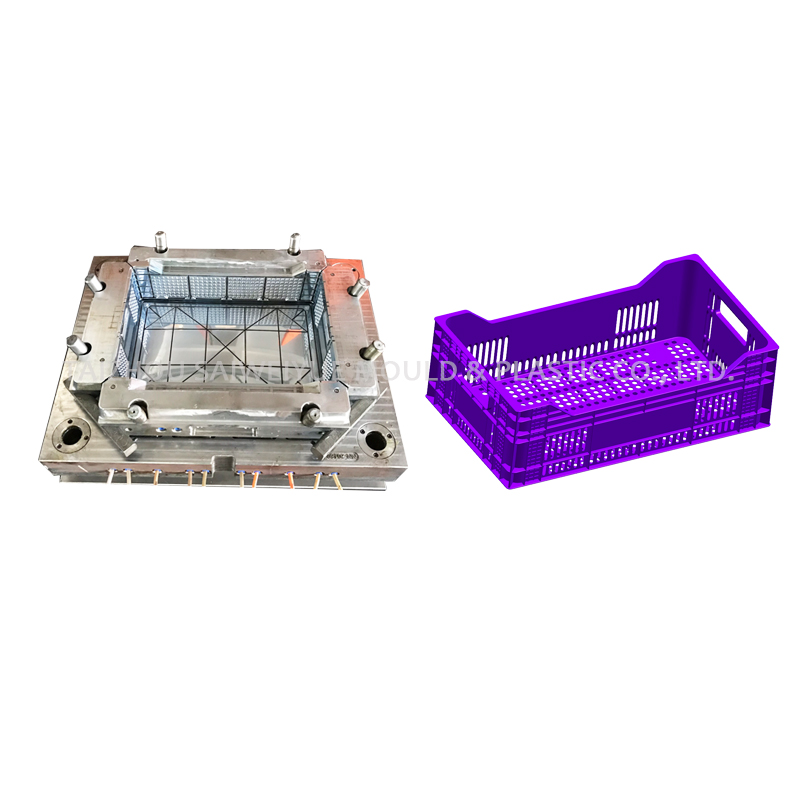 Molde de inyección de envase de plástico vegetal, caja de plástico de fruta fácil de transportar