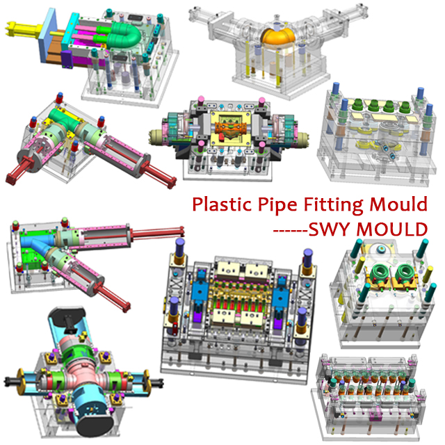 Molde de ajuste de tuberías de plástico
