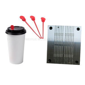 Plástico tapa desechable de tapa bebida molde de molde de café agitador de café molde de inyección de tope