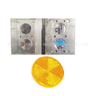 Reflector redondo de barandilla de plástico ASTM Molma de inyección de letreros reflectantes de carretera estándar